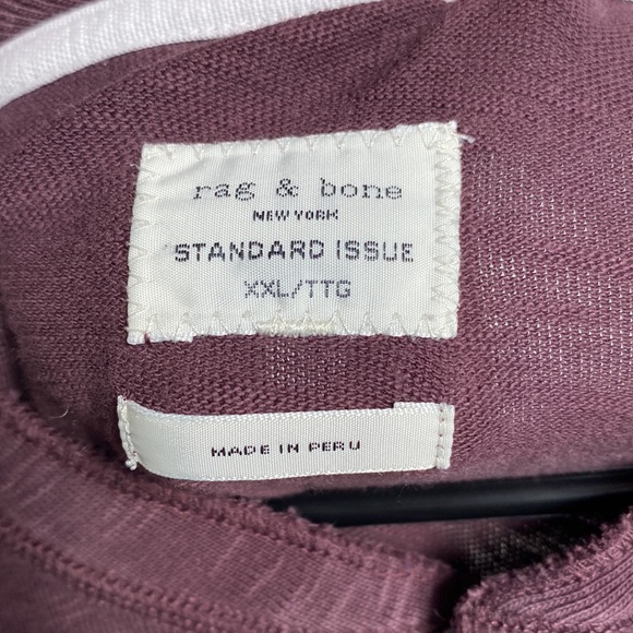 Rag & Bone | Standard Issue Maroon Long Sleeve - Picture 9 of 9